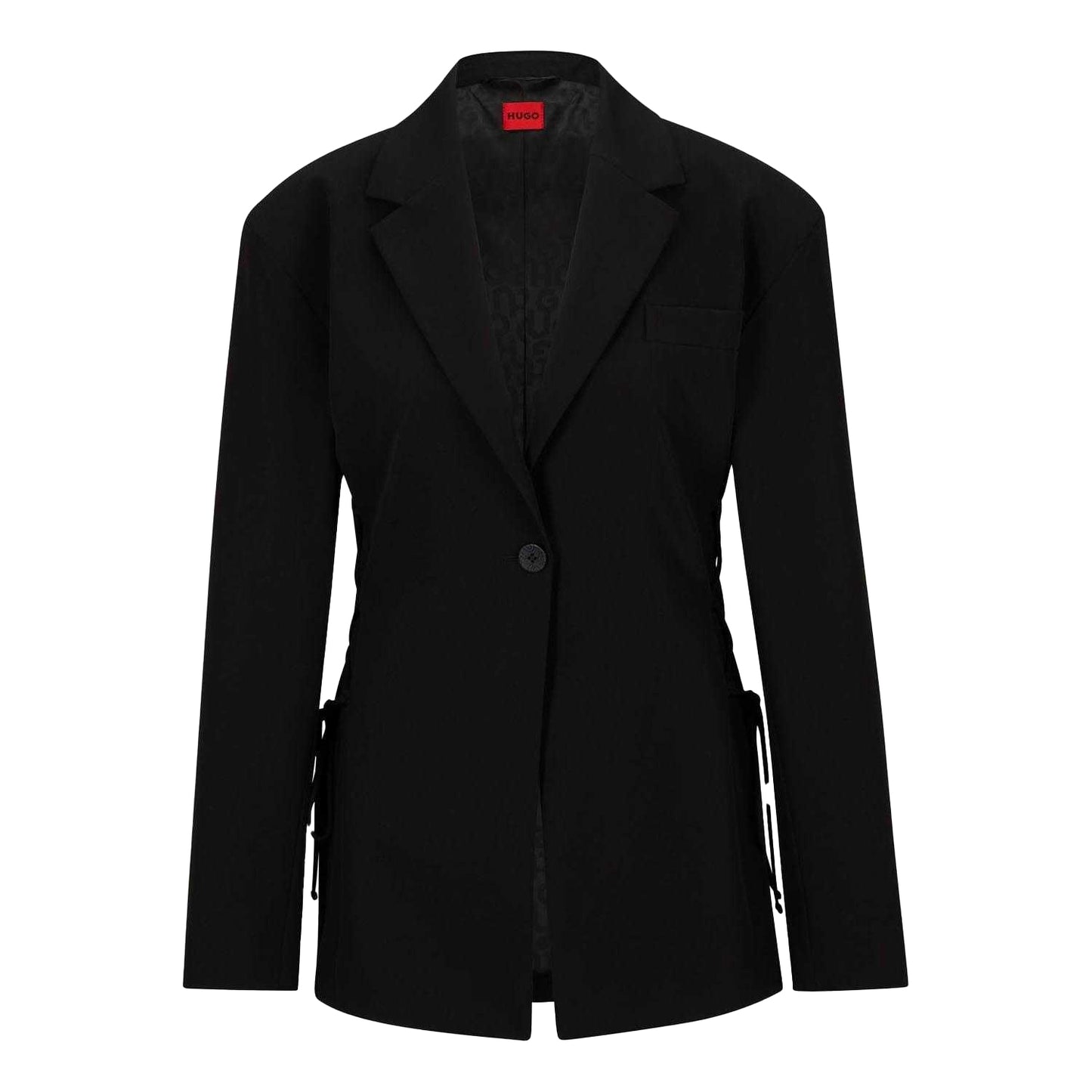 Black - Front - Hugo Womens-Ladies Almere Regular Blazer