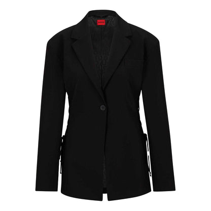 Black - Front - Hugo Womens-Ladies Almere Regular Blazer