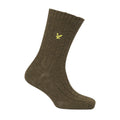 Black-Maroon-Green - Side - Lyle & Scott Mens Chunky Knit Socks (Pack of 3)