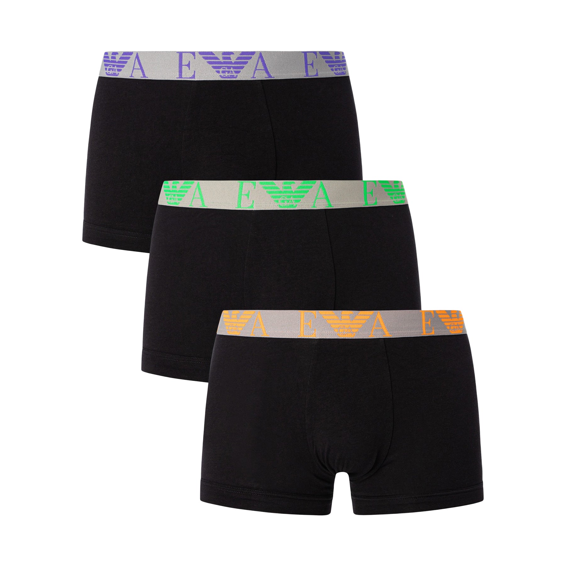 Black - Front - Emporio Armani Mens Boxer Shorts (Pack of 3)