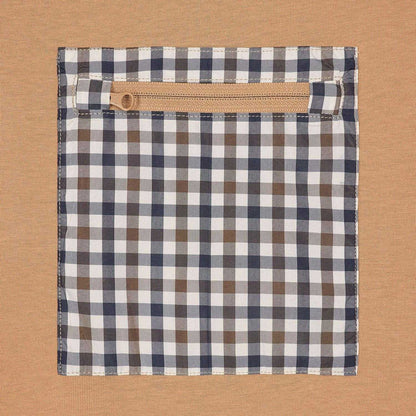 Cognac - Side - Weekend Offender Mens Gorman House Checked Pocket T-Shirt