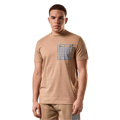 Cognac - Lifestyle - Weekend Offender Mens Gorman House Checked Pocket T-Shirt