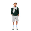 Green - Close up - Lacoste Childrens-Kids Crocodile Print Heavy Cotton T-Shirt