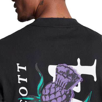 Black - Side - Lyle & Scott Mens Thistle Back Print T-Shirt