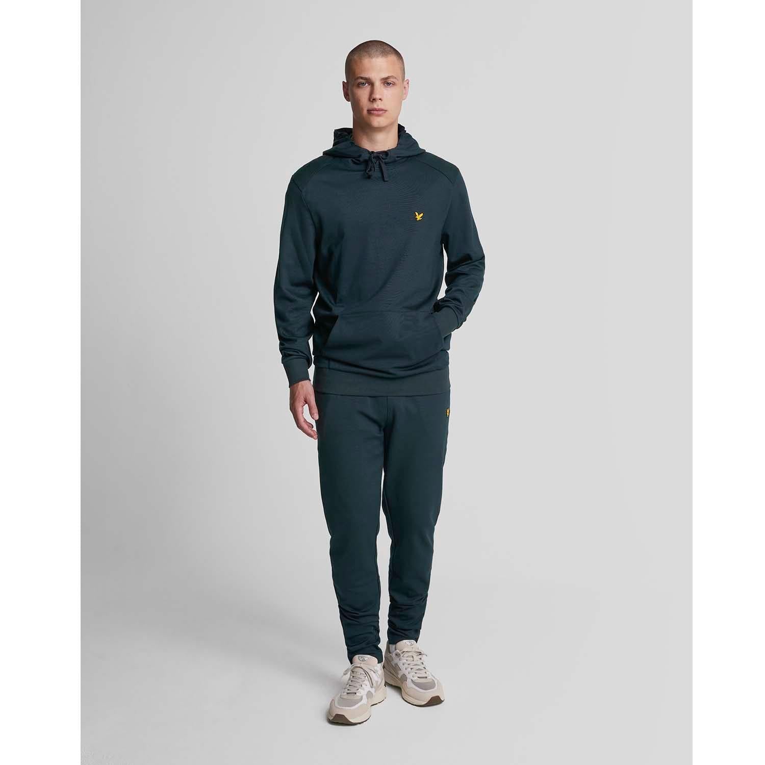 Dark Blue - Back - Lyle & Scott Mens Fly Fleece Hoodie