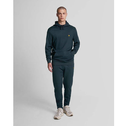 Dark Blue - Back - Lyle & Scott Mens Fly Fleece Hoodie