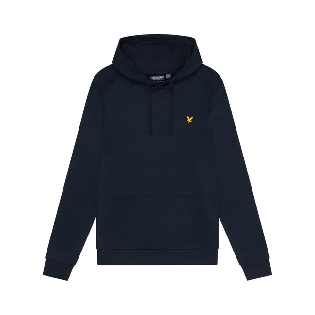 Dark Blue - Pack Shot - Lyle & Scott Mens Fly Fleece Hoodie