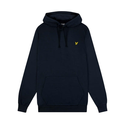 Dark Blue - Close up - Lyle & Scott Mens Fly Fleece Hoodie