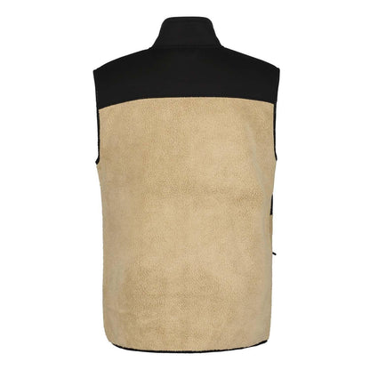 Black-Beige - Back - Icepeak Mens Alger Fleece Full Zip Gilet