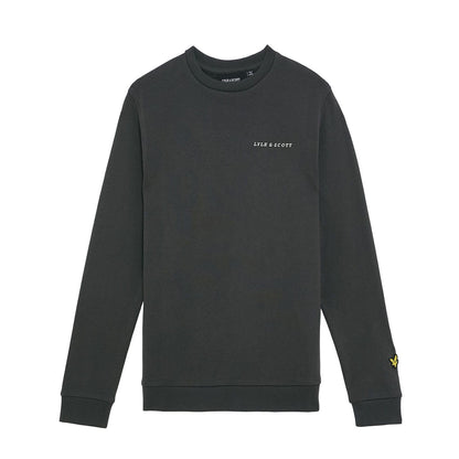 Grey - Front - Lyle & Scott Childrens-Kids Script Crew Neck Sweatshirt
