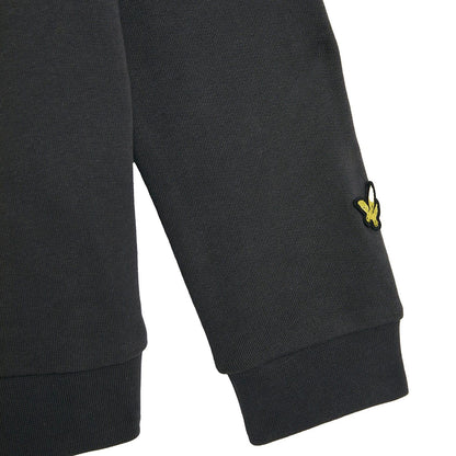 Grey - Side - Lyle & Scott Childrens-Kids Script Crew Neck Sweatshirt