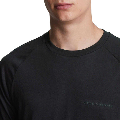 Black - Front - Lyle & Scott Mens Core Colour Block T-Shirt