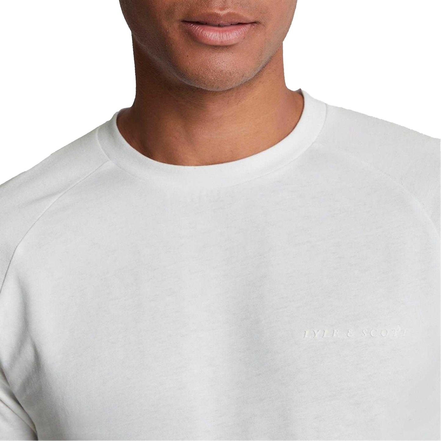 White - Pack Shot - Lyle & Scott Mens Core Colour Block T-Shirt
