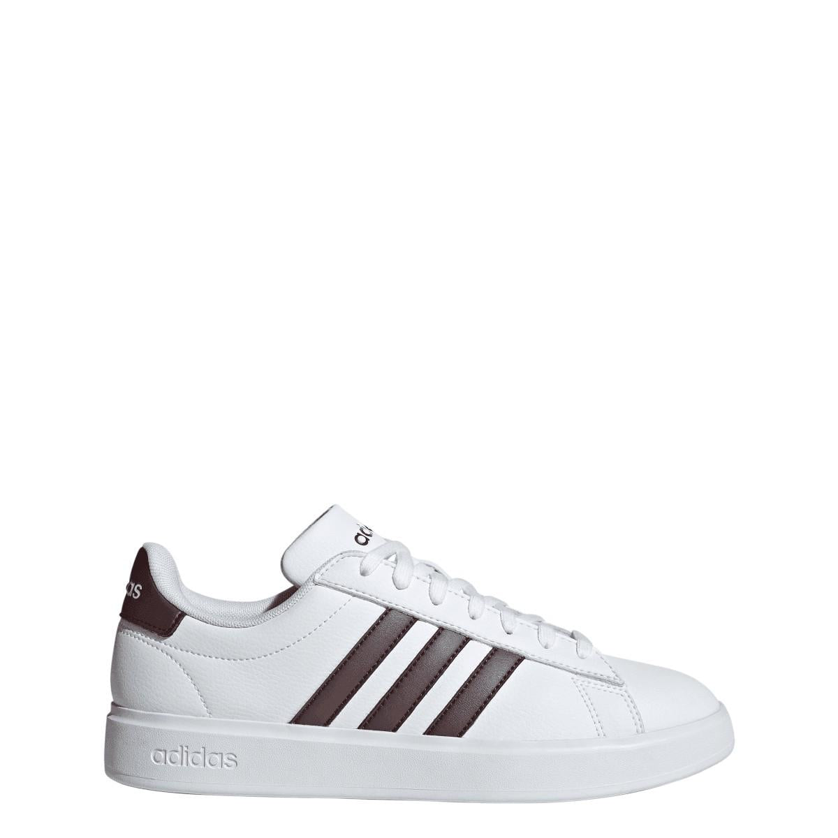 White - Back - Adidas Womens-Ladies Grand Court Comfort Cloudfoam Trainers