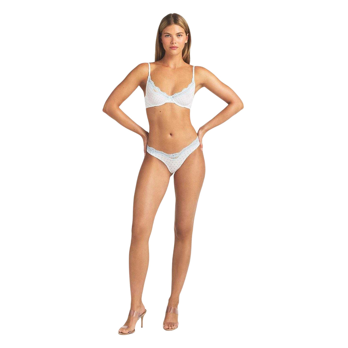 Slate - Lifestyle - Skims Womens Fits Everybody Lace Dipped Thong