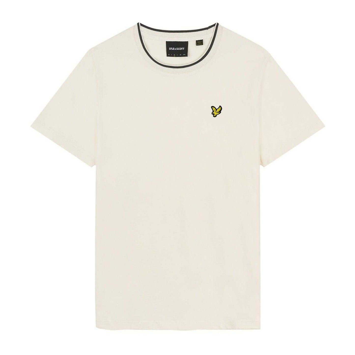 White-Grey - Front - Lyle & Scott Mens Tipped T-Shirt