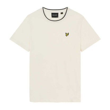 White-Grey - Front - Lyle & Scott Mens Tipped T-Shirt