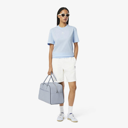 Blue - Pack Shot - Lacoste Unisex Adult Printed Signature Cotton T-Shirt