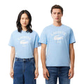 Light Blue - Back - Lacoste Unisex Adult Printed Signature Cotton T-Shirt