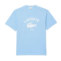 Light Blue - Front - Lacoste Unisex Adult Printed Signature Cotton T-Shirt