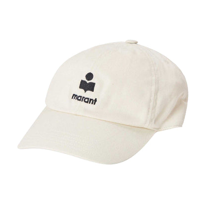 Ecru-Black - Front - Isabel Marant Womens Tomas Cp Baseball Cap