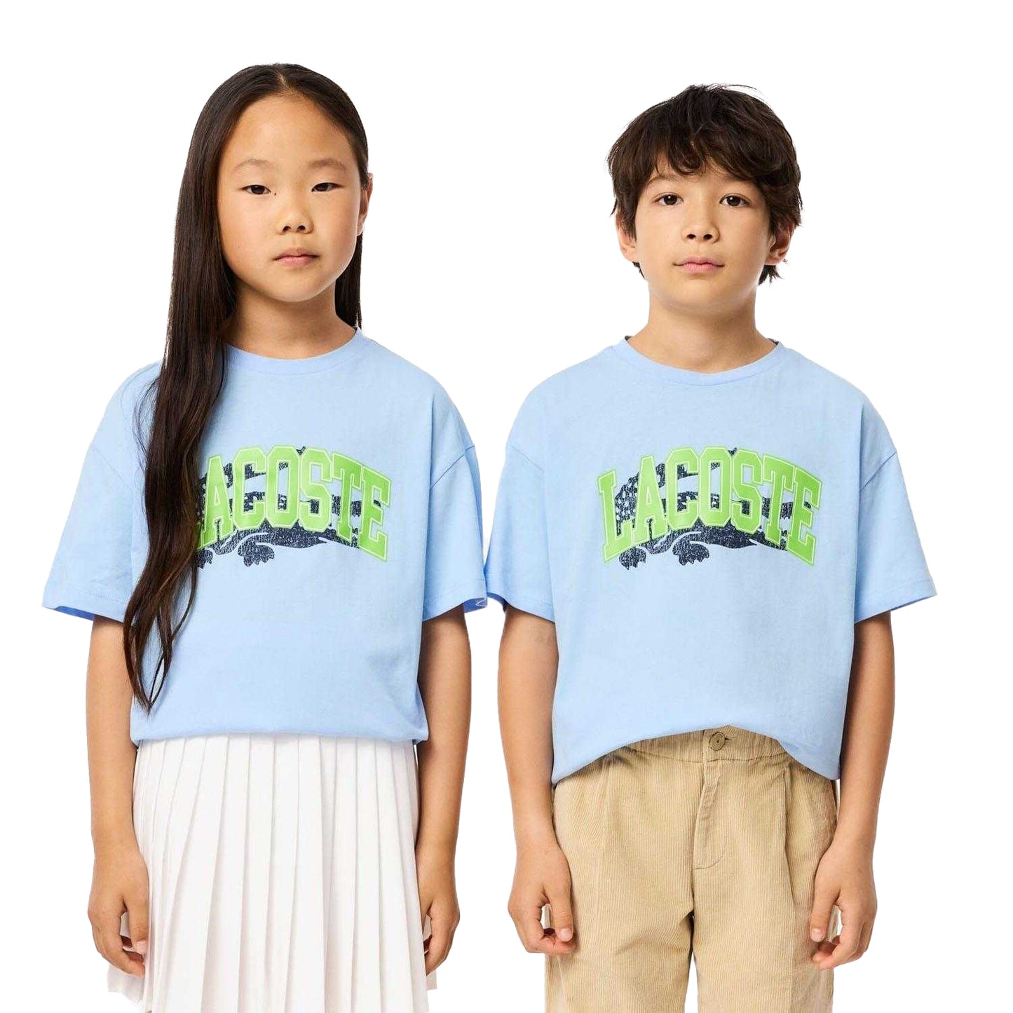 Light Blue - Pack Shot - Lacoste Childrens-Kids Logo Printed T-Shirt