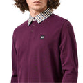 Berry - Lifestyle - Weekend Offender Mens Walker Checked Collar Long-Sleeved Polo Shirt