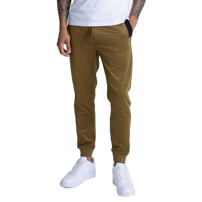 Khaki - Front - Luke 1977 Mens TTTJ Core Tricot Jogging Bottoms