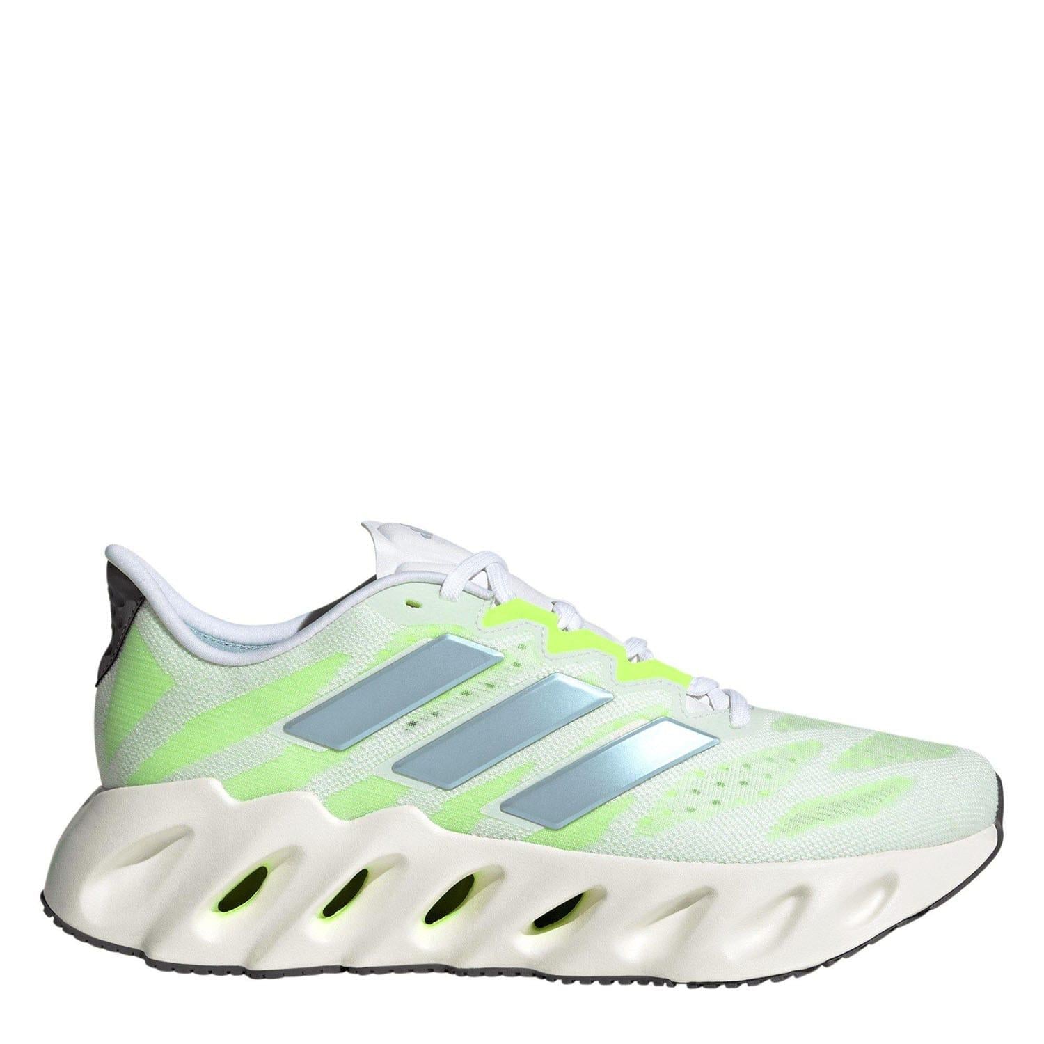 White-Green - Front - Adidas Mens Switch FWD Running Trainers