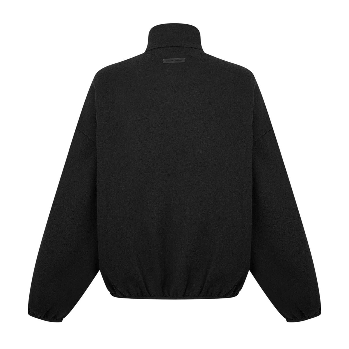 Black-White - Back - Fear Of God Essentials Mens Fleece Relaxed Fit Tracksuit Top