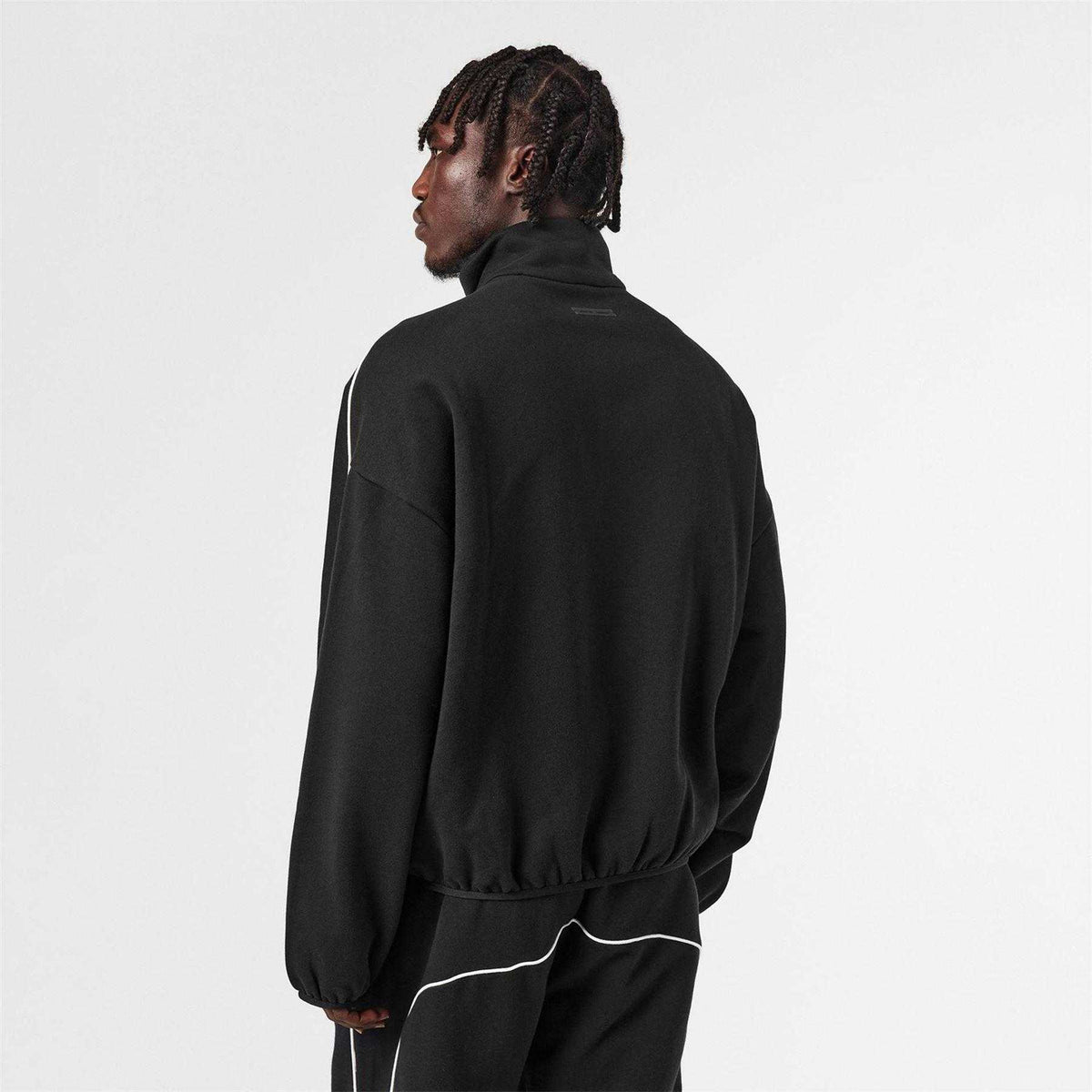 Black-White - Lifestyle - Fear Of God Essentials Mens Fleece Relaxed Fit Tracksuit Top