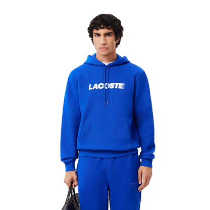 Blue - Pack Shot - Lacoste Mens Pique Hoodie