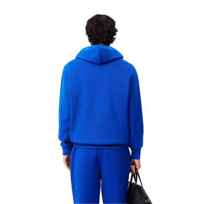 Blue - Close up - Lacoste Mens Pique Hoodie
