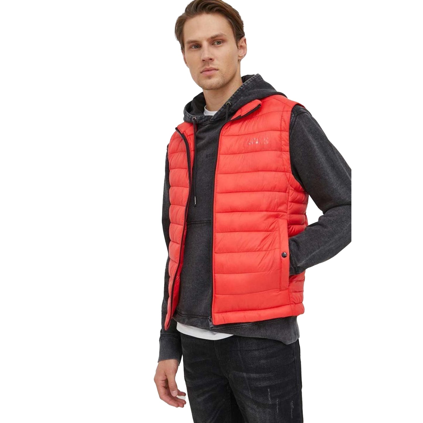 Red - Side - Boss Mens Calano Gilet