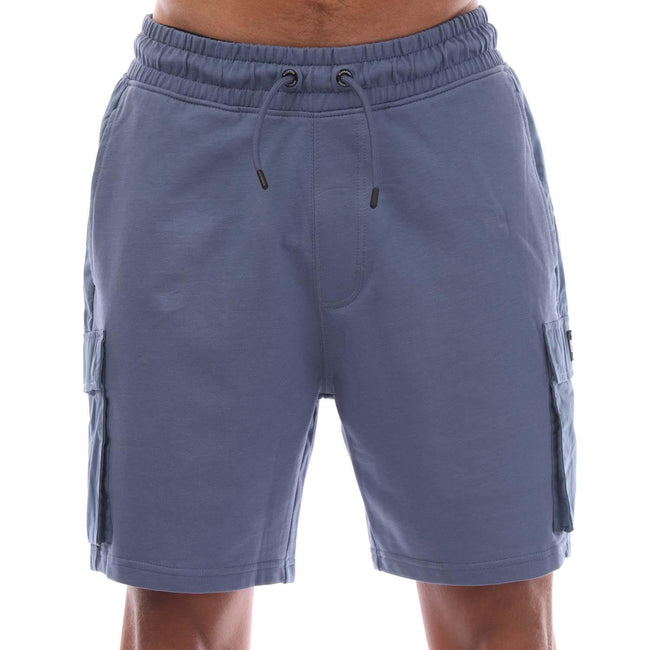 Blue - Front - Weekend Offender Mens Flamengo Pocket Shorts