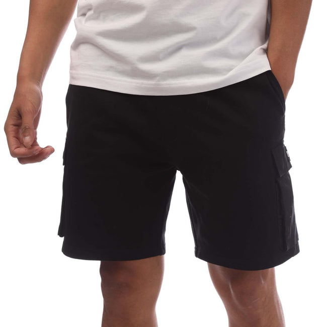 Black - Front - Weekend Offender Mens Flamengo Pocket Shorts