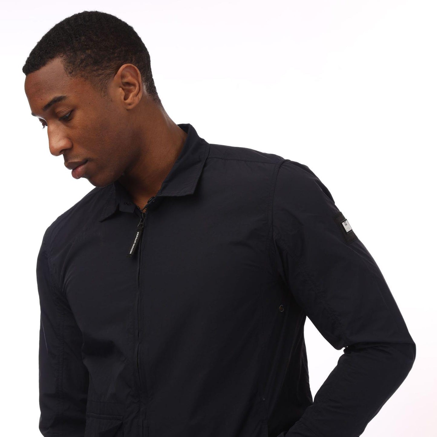 Navy - Back - Weekend Offender Mens Granville Overshirt