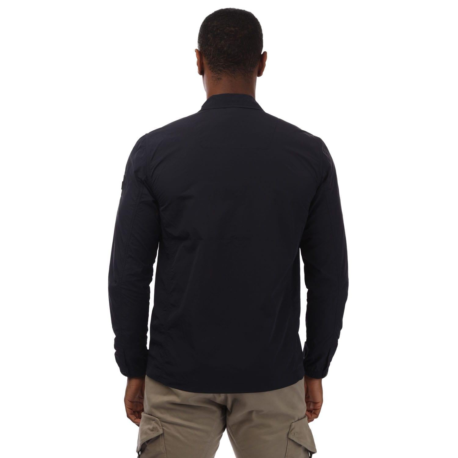 Navy - Side - Weekend Offender Mens Granville Overshirt