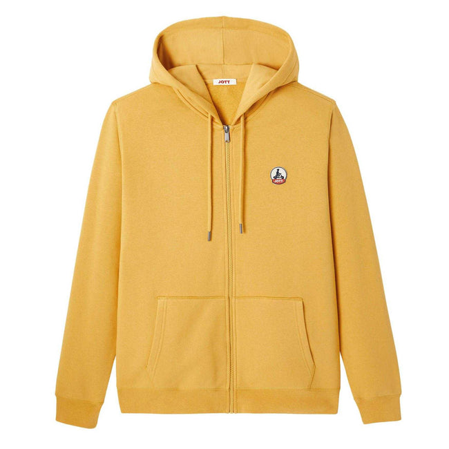 Yellow - Back - Jott Mens Mexico Full Zip Hoodie