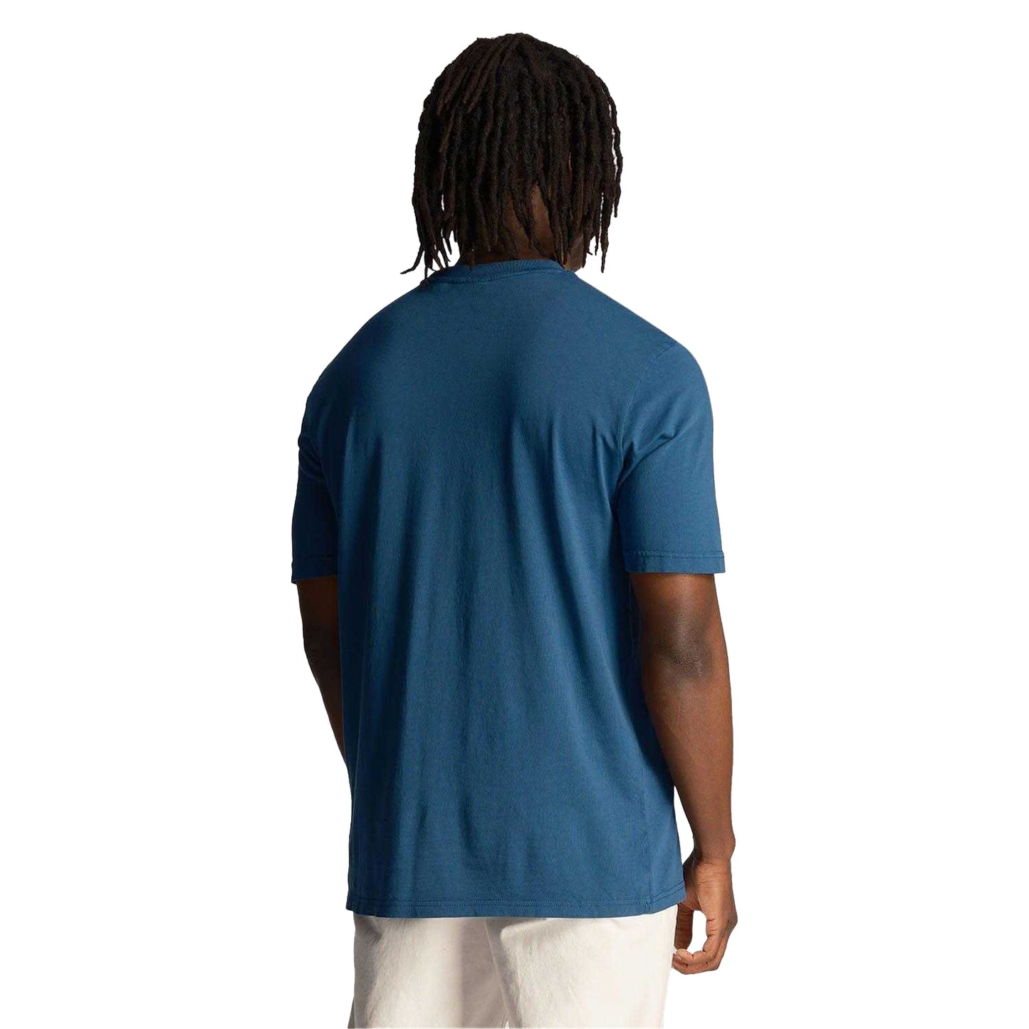 Navy - Back - Lyle & Scott Mens Washed T-Shirt