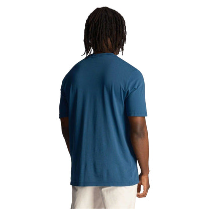 Navy - Back - Lyle & Scott Mens Washed T-Shirt