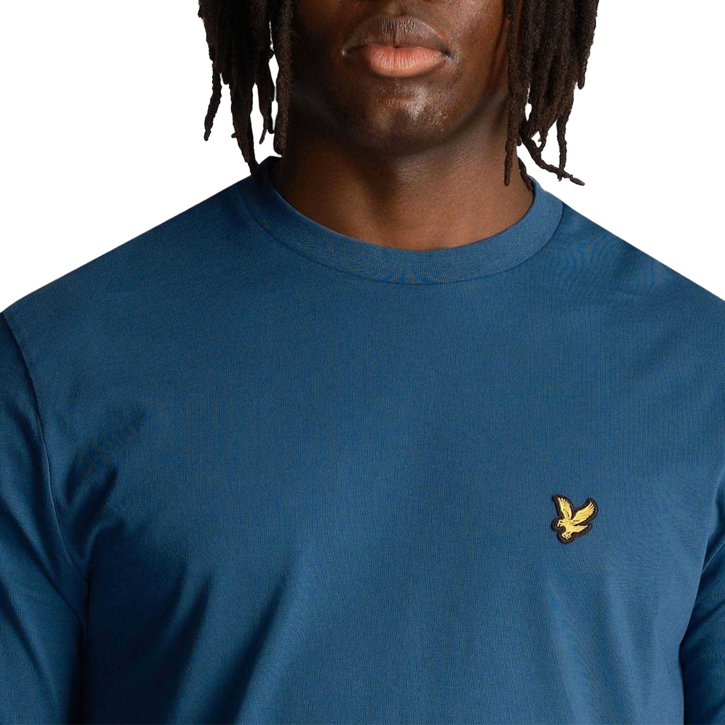 Navy - Side - Lyle & Scott Mens Washed T-Shirt