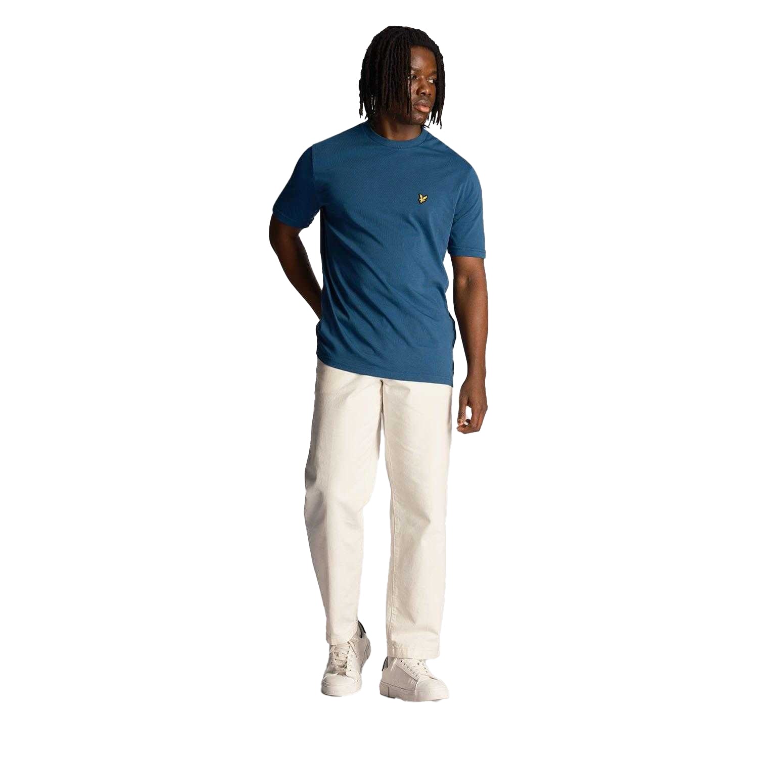 Navy - Pack Shot - Lyle & Scott Mens Washed T-Shirt