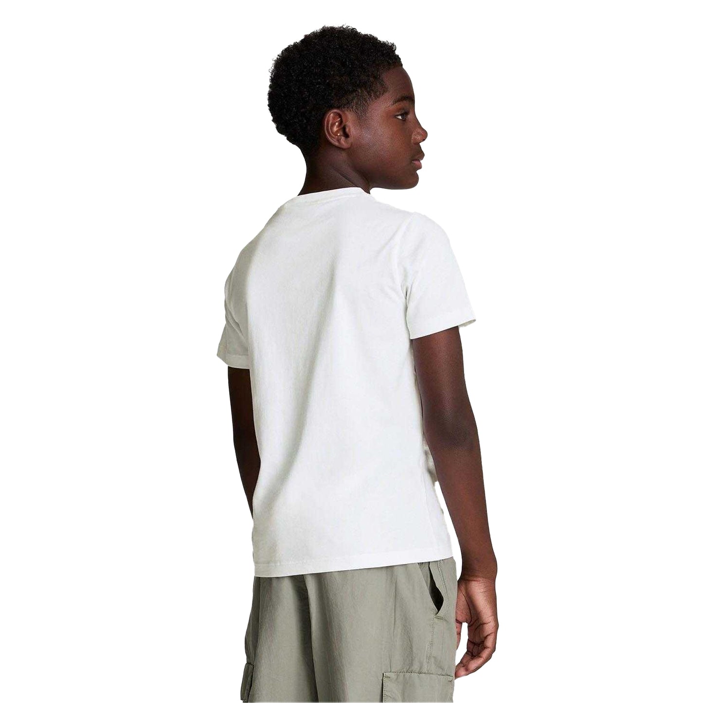 White - Back - Lyle & Scott Childrens-Kids Graphic Logo T-Shirt