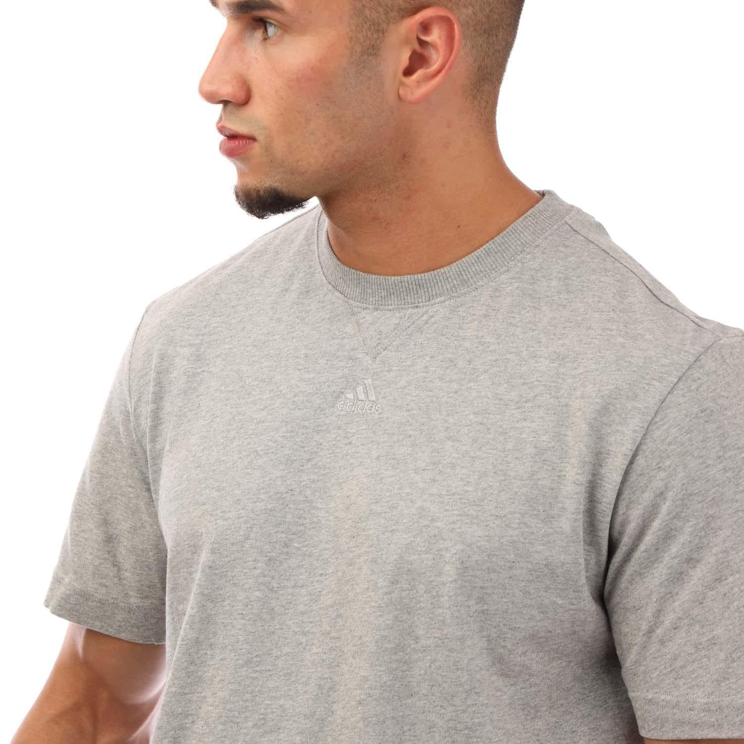Grey Heather - Side - Adidas Mens All SZN T-Shirt