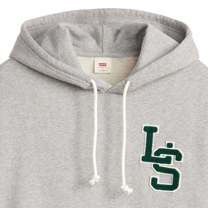 Grey - Side - Levis Mens Letterman Hoodie