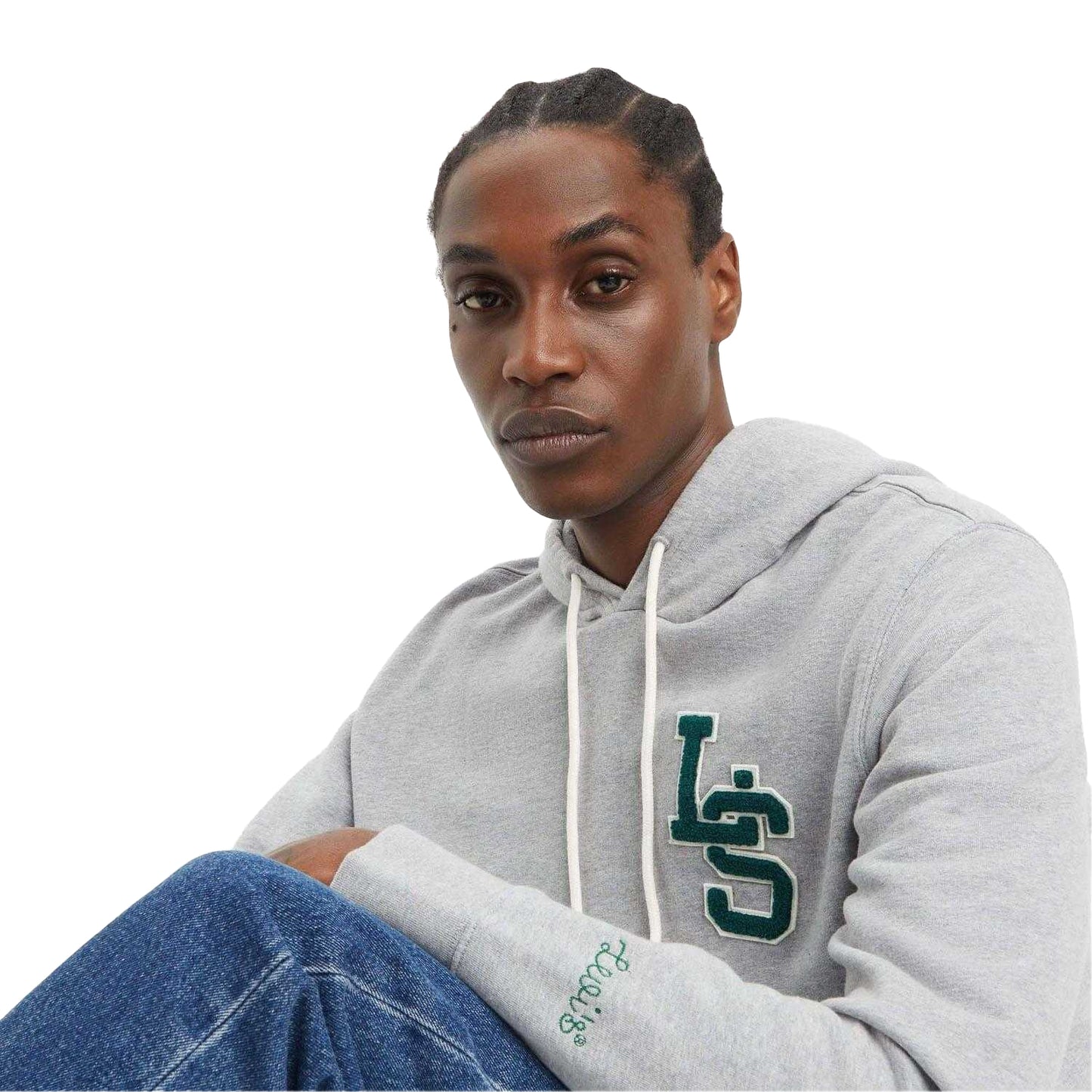 Grey - Lifestyle - Levis Mens Letterman Hoodie