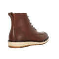 Brown - Back - Dune London Mens Coburn Leather Chukka Boots