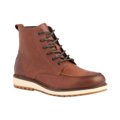 Brown - Front - Dune London Mens Coburn Leather Chukka Boots