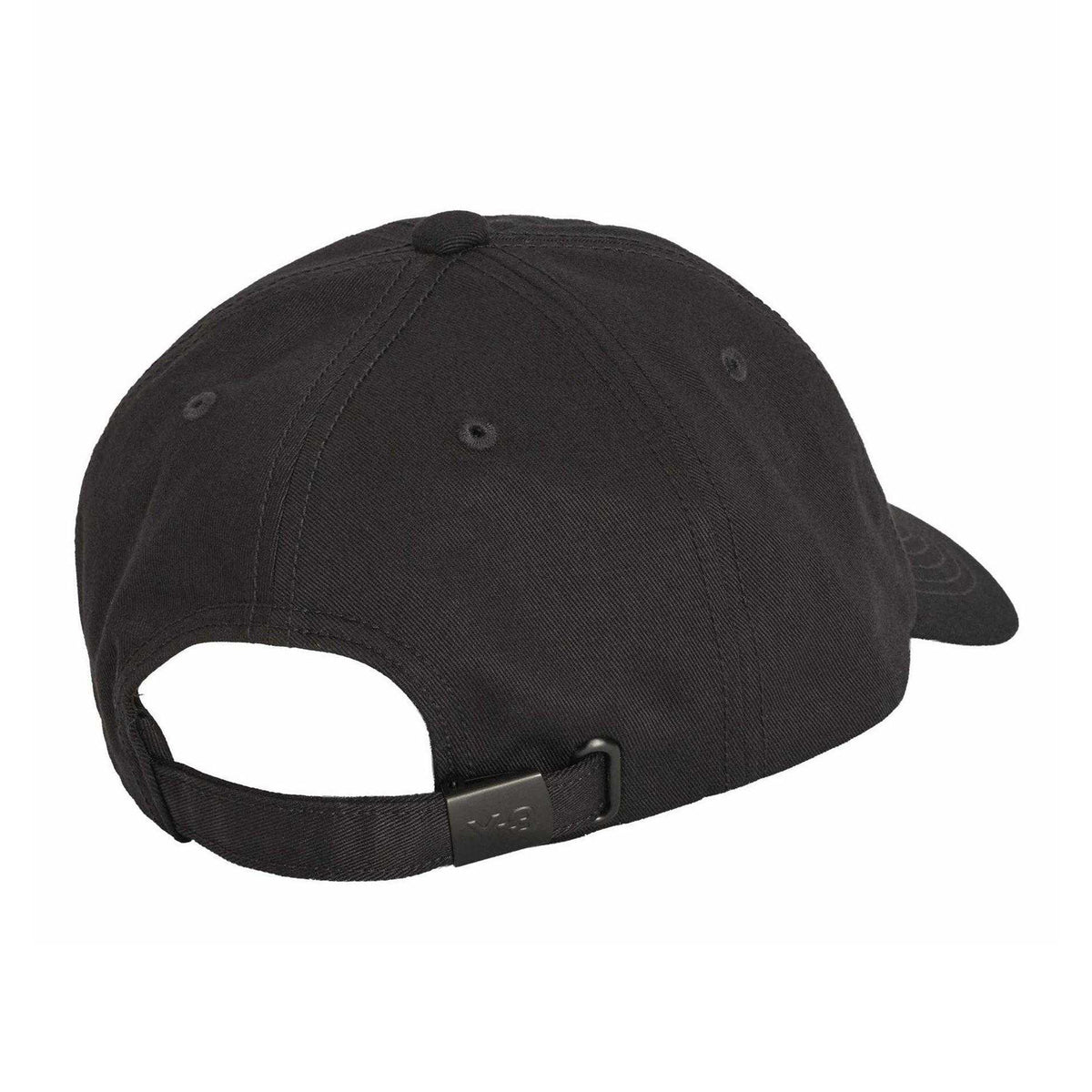 Black - Back - Y-3 Mens Logo Twill Baseball Cap